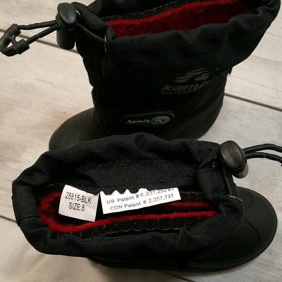 Kamik Rocket Snow Boot Toddler Size 8 Black. Lined Waterproof - Picture 5 of 9